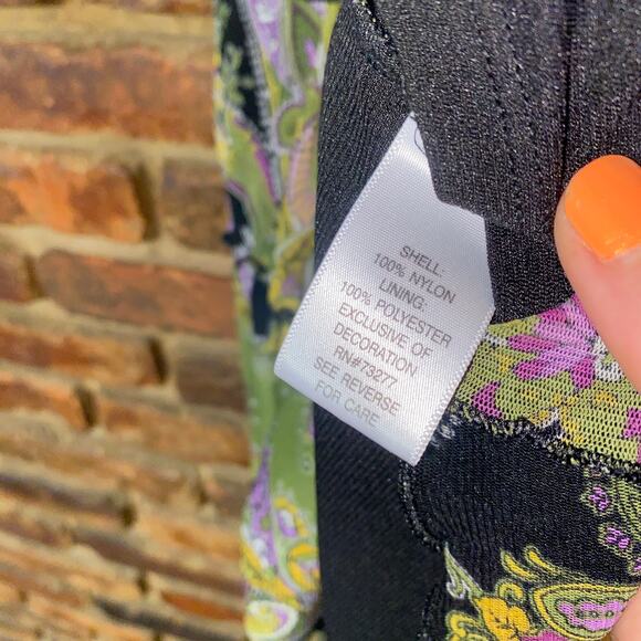 Apt. 9 Multicolored Paisley Sleeveless Tiered Ruffle Top Women's Size Small - Picture 5 of 6